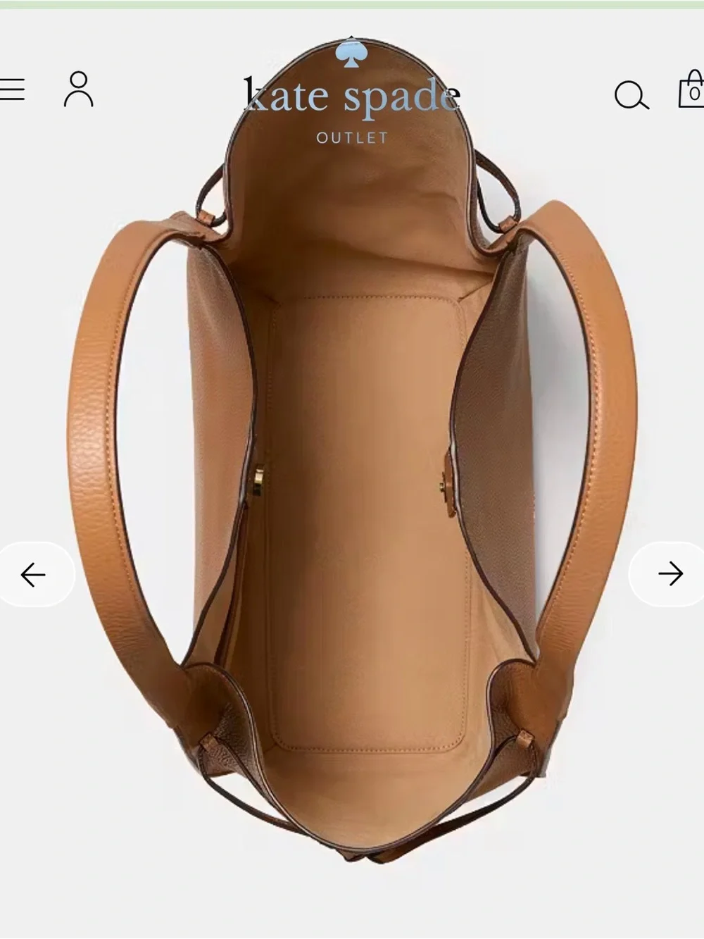 Kate Spade Stash Large Carryall Bag in Cognac